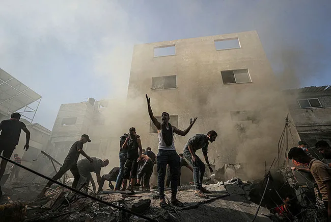 Katil İsrail ölüm saçıyor | Gazze’ye yönelik saldırılarda 32. gün! A Haber savaş bölgesinde