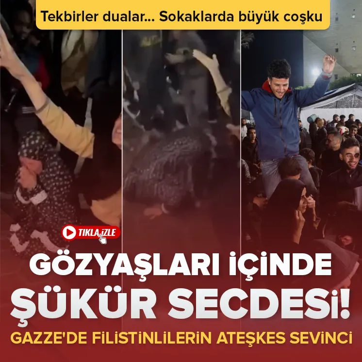 Gazze’de Filistinlilerin ateşkes sevinci