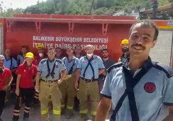 Eşinin yanında olamadı! Ateş savaşçısından büyük sürpriz