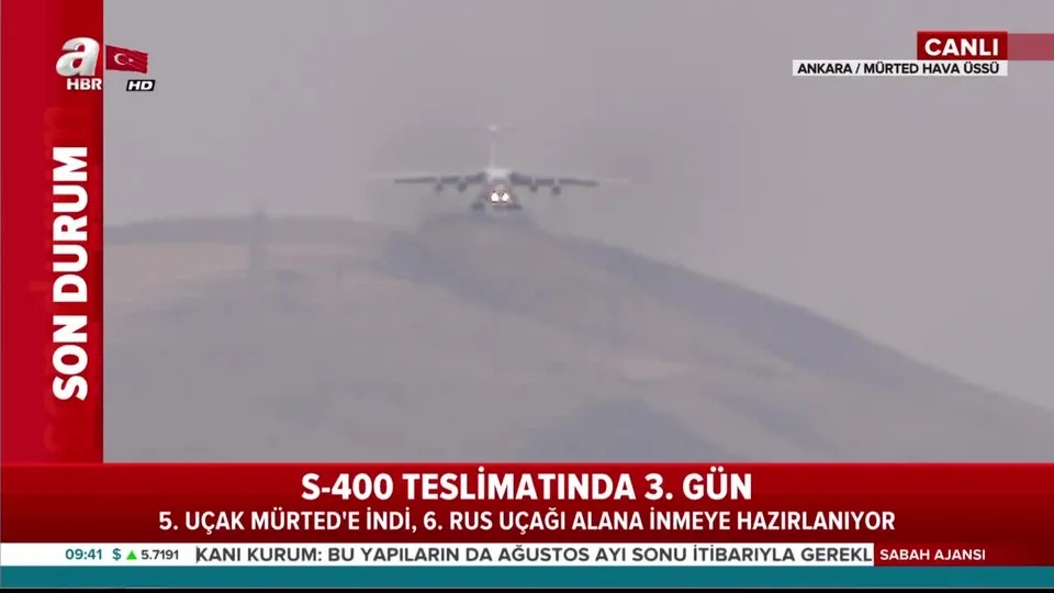 Son dakika: S-400 sevkiyatı devam ediyor! 6. Uçak da Mürted Hava Meydanı’na indi |Video