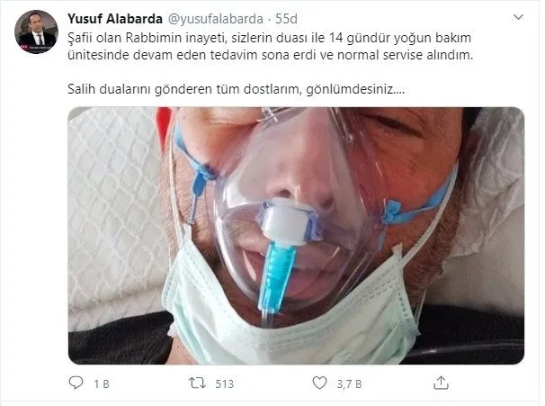 Son dakika: Ünlü stratejist Yusuf Alabarda corona virüsü yendi! İşte ilk sözleri - 2