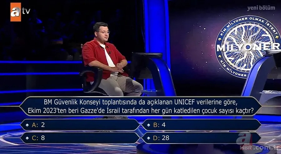 Milyoner’de yürek yakan Gazze detayı! Yarışmacının yanıtı hüzünlü anlar yaşattı 3