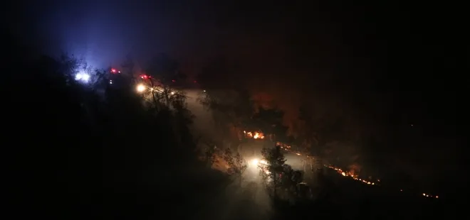 Ayvacık’taki yangın kısmen kontrol altına alındı