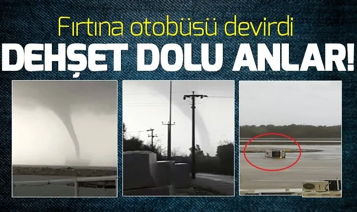 Antalya'da fÄ±rtÄ±na otobÃ¼sÃ¼ devirdi!