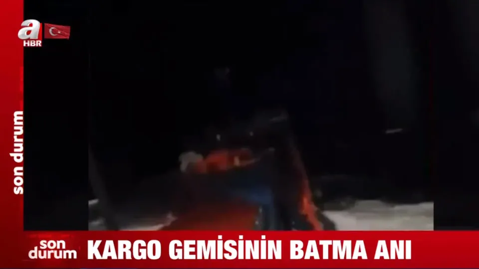 Batmadan önce son anları ortaya çıktı! İşte kargo gemisinin batma anı | Mürettebatın son sözleri yürekleri yaktı