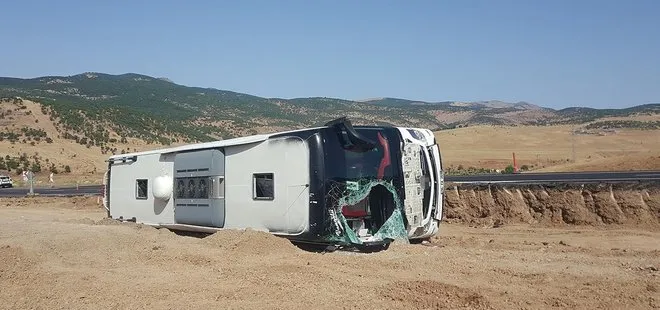 Bingöl’de yolcu otobüsü devrildi! Çok sayıda yaralı var