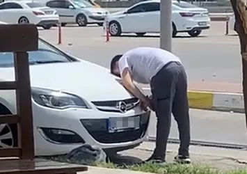 Madde bağımlısı genç sokak ortasında kendinden geçti! O anlar kamerada