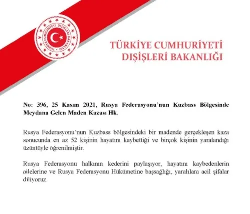 Türkiye'den Rusya'ya taziye mesajı - 1