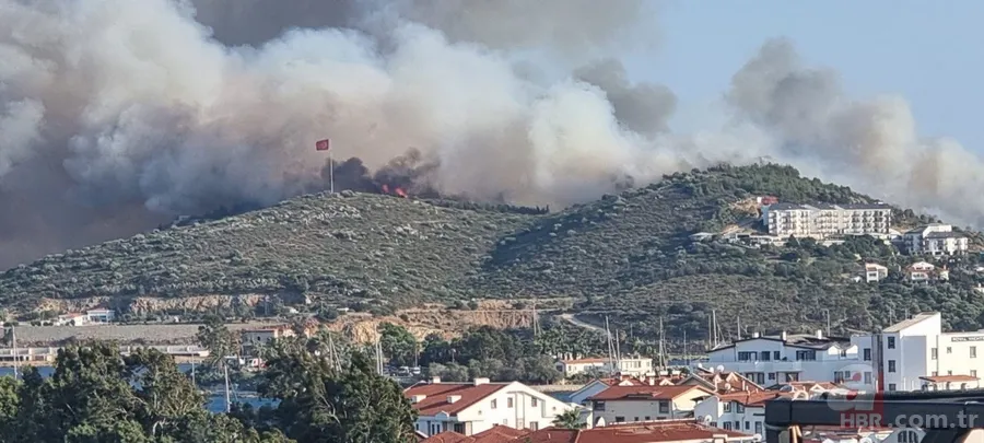 Muğla'nın Datça ilçesinde Kargı mevkindeki ormanlık alanda yangın! 6 helikopter 3 uçakla olay yerine anında müdahale 2