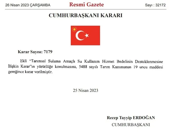 Başkan Recep Tayyip Erdoğan’dan çiftçiye can suyu: Yüzde 50’sini devlet karşılayacak