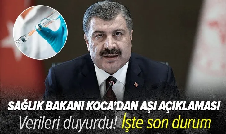 Sağlık Bakanı Fahrettin Koca'dan aşı açıklaması |Türkiye'de kaç kişi aşı oldu? İşte son durum