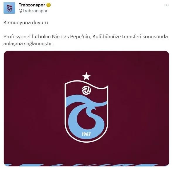 Trabzonspor’un yeni transferi Nicolas Pepe şehre ayak bastı!