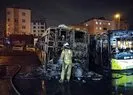 Tuzla’da park halindeki 3 İETT otobüsü yandı
