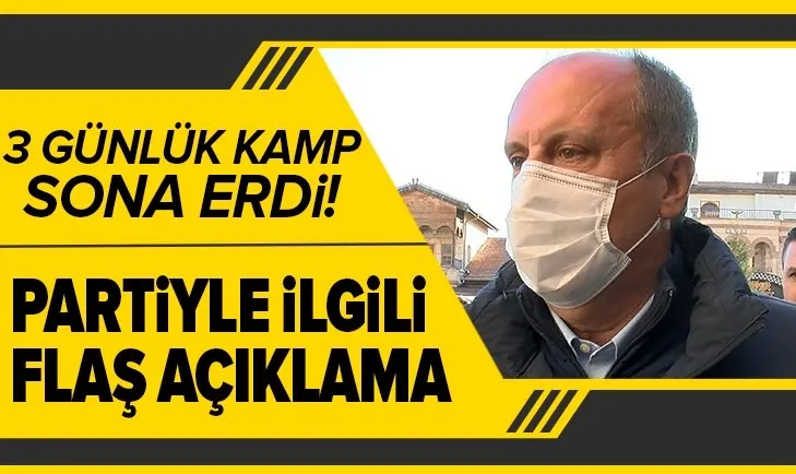 Muharrem İnce'nin Nevşehir kampı bitti açıklama geldi: Tüzüğümüzü oy birliği ile kabul ettik