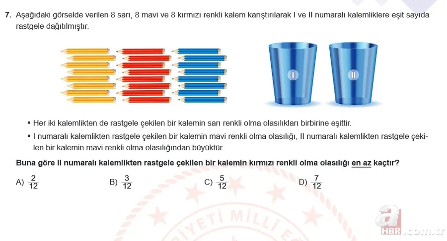 Mart ayı LGS örnek sorular listesi yayımlandı! MEB 2021 LGS sayısal - sözel örnek sorular ve cevap anahtarı 9