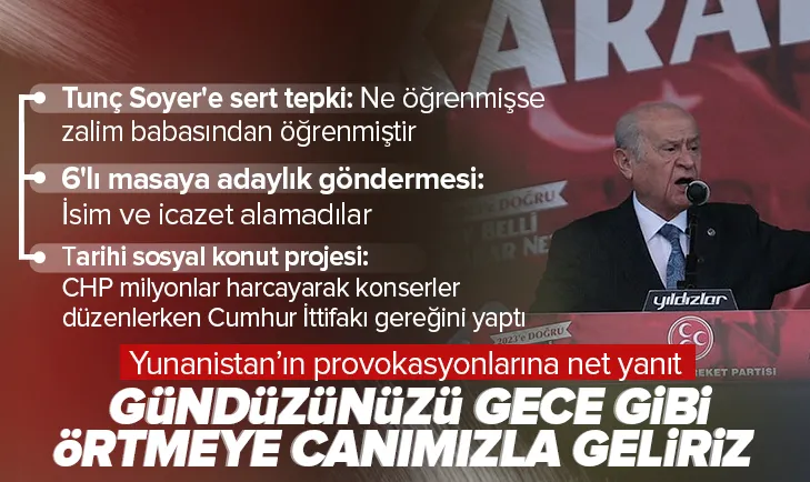 Bahçeliden önemli açıklamalar