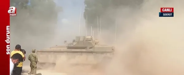 A Haber çatışma bölgesinde | İsrail tankları Gazze sınırında! Namlular sivillere dönmüş durumda