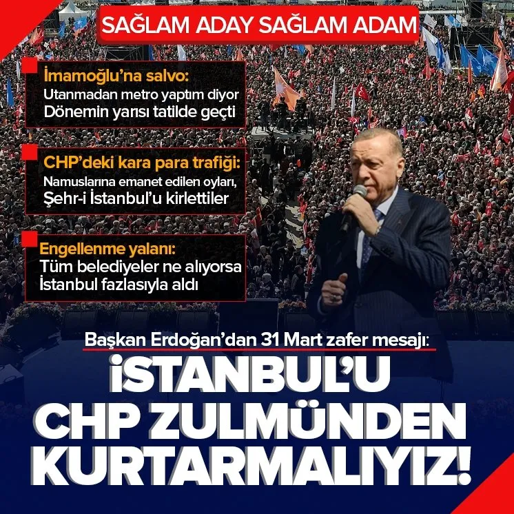 Başkan Erdoğan: Sağlam aday sağlam adam