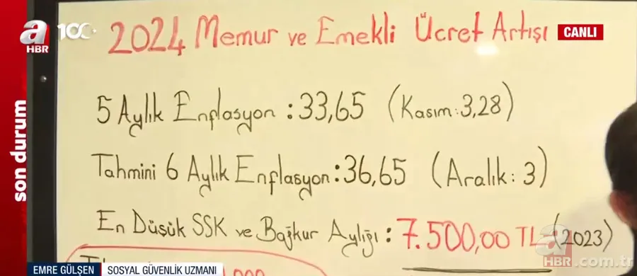 Memur ve emekli zammı ne kadar olacak? 2024’te kim, ne kadar zam alacak? Uzman isim A Haber'de rakam verdi 4