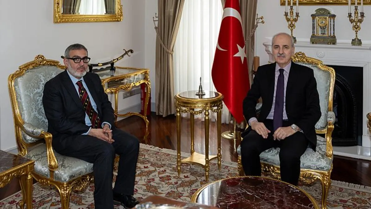 TBMM Başkanı Kurtulmuş Filistinli Rektör Ebu Sitte ile görüştü