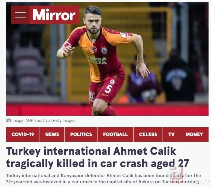 Futbolcu Ahmet Çalık'ın ölümü dünya basınında! Manşetten verdiler: Türkiye'de trajedi 9