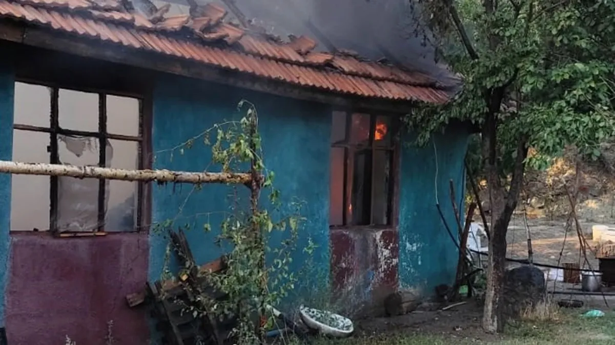 Çorum'da yanan ev kullanılmaz hale geldi