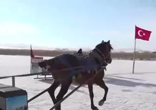 Çıldır Gölü’nün bir bölümü dondu