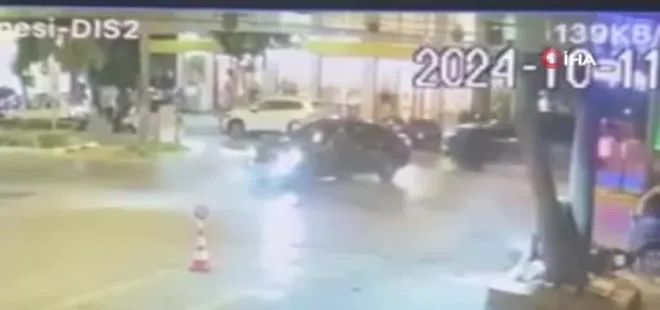 Antalya'da feci kaza kamerada