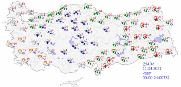 1617989775299.png Meteoroloji'den o iller için sağanak yağış ve fırtına uyarısı! İstanbul Ankara ve İzmir'de hava durumu - 6