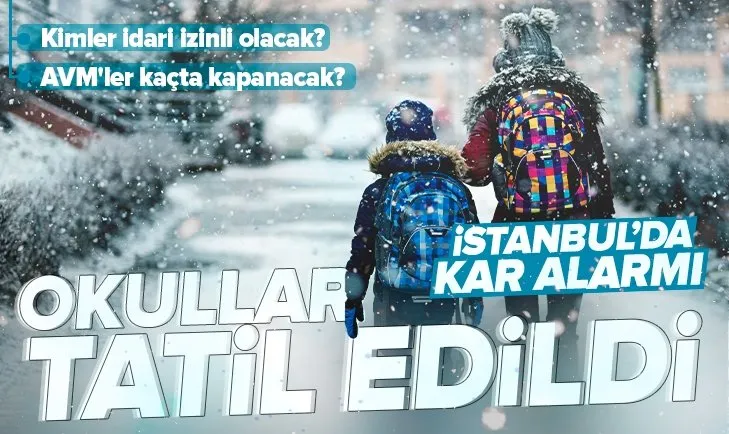 Son dakika: İstanbul’da okullar tatil mi? Kar nedeniyle okullar tatil edildi! Valilikten kar tatili açıklaması