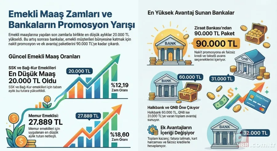 20.000 TL ve üstü maaş alana 90.000 TL ek ödeme! SSK, BAĞ-KUR, 4C'liye promosyon tablosu 2