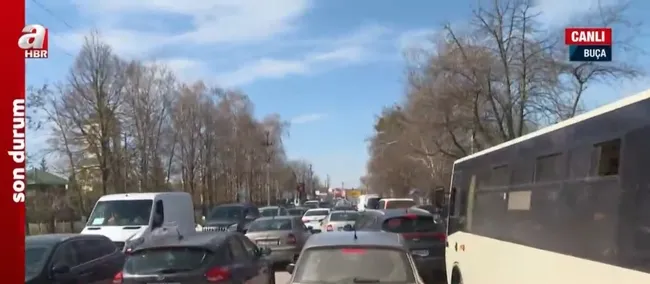 Bucha’ya dönüş trafiği! Rusya’nın çekilmesinin ardından halk evlerine dönüyor