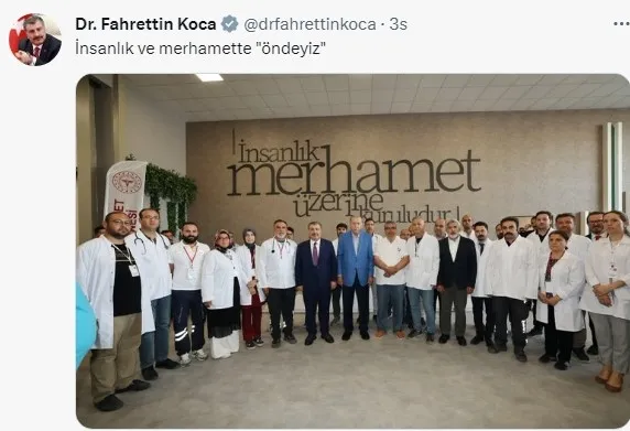 Sağlık Bakanı Fahrettin Koca: İnsanlık ve merhamette öndeyiz