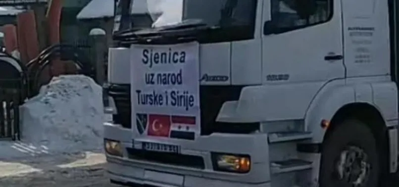 Sırbistan ve Bosna Hersek'ten Türkiye'deki depremzedeler için yardım tırları gönderildi