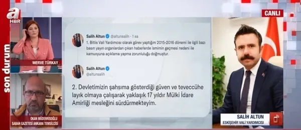 İsmail Saymaz’ın iddiaları tek tek çürüdü! Eskişehir Vali Yardımcısı Salih Altun A Haber’de gerçekleri böyle açıkladı