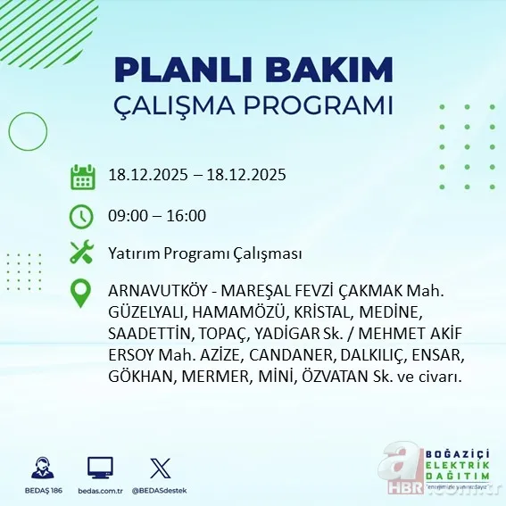 İlçe ilçe duyuruldu! İstanbul’da 10 saatlik elektrik kesintisi: BEDAŞ-AYEDAŞ listesi 2