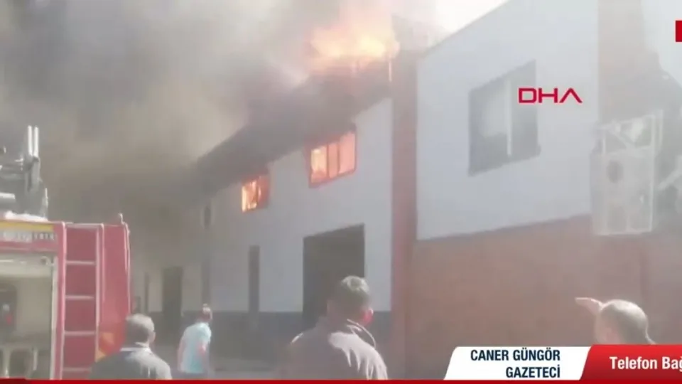 Bolu’daki kereste fabrikasında yangın