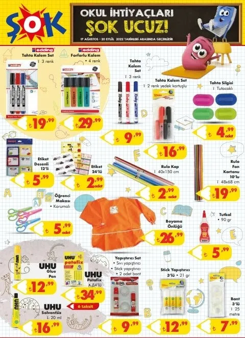 BİM, ŞOK, A101 kırtasiye ürünleri ne zaman satılacak? BİM, ŞOK, A101 kırtasiye ürünleri kataloğu çıktı mı?