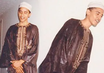 Takkeli, cübbeli Obama fotoğrafı ortaya çıktı