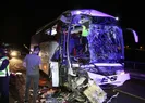 Yolcu otobüsü TIRa arkadan çarptı!