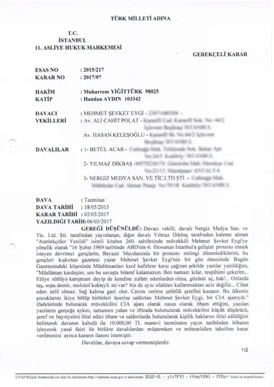 Mehmed Şevket Eygi, "Kanlı Pazar" yalanını atanları tazminata mahkum etmişti - 1