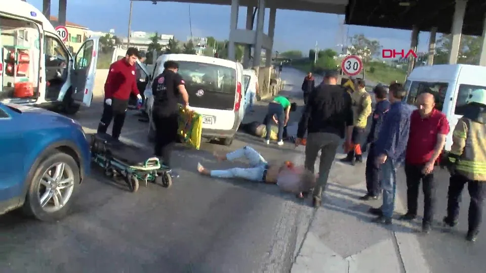 Kararsız sürücü bariyerlere çarptı