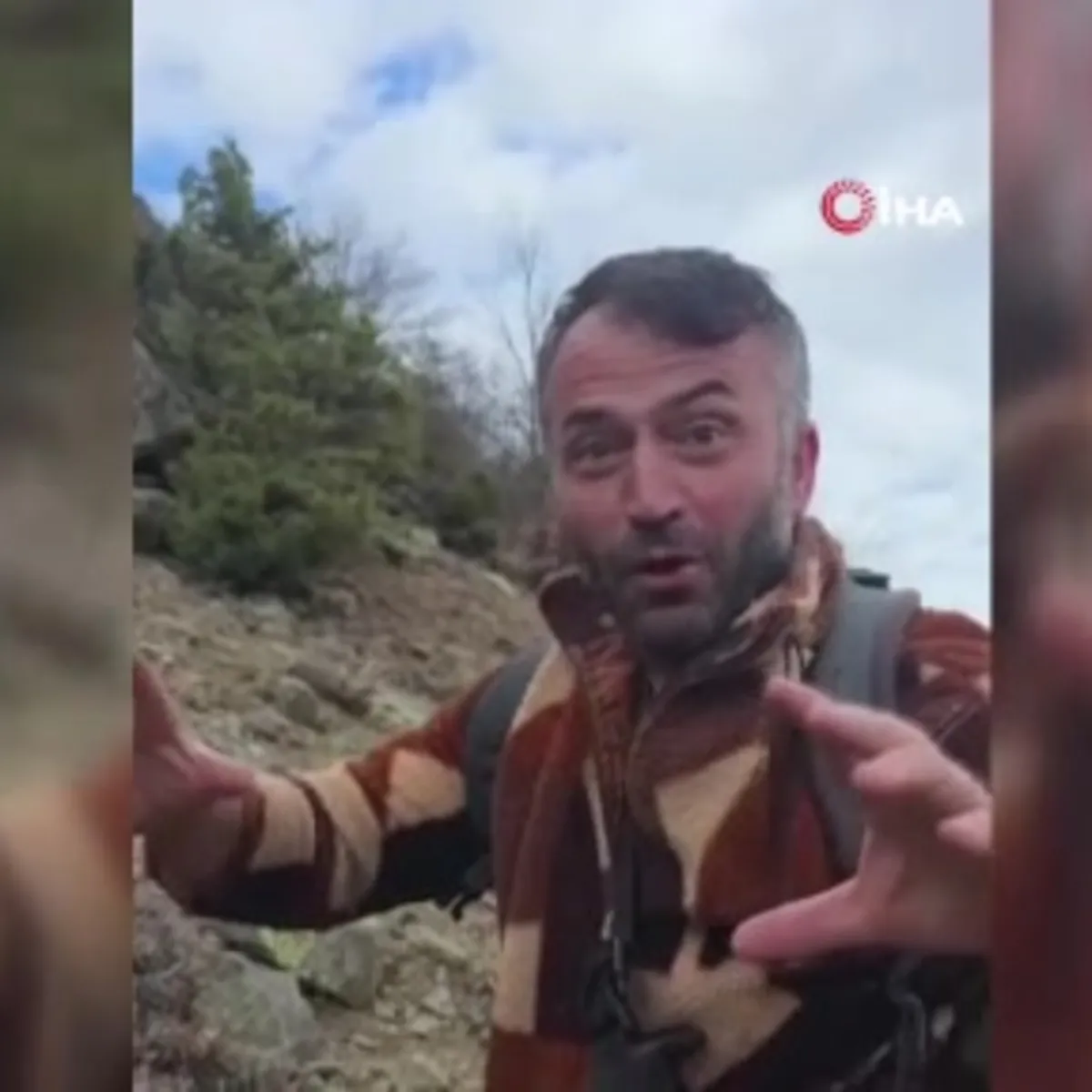 Erzurum'da nefes kesen görüntüler: Ayı ile burun buruna geldi, kış uykusundan uyanmış