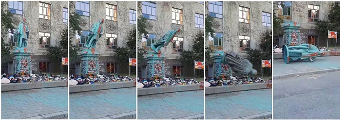 SON DAKİKA | 215 çocuğun cesedi Kanada’yı karıştırdı! Egerton Ryerson’ın heykeli böyle yıkıldı