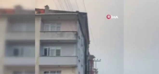 Edirne'de çatı yangını paniğe neden oldu