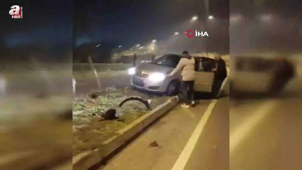 Refüje çıkan aracı elleriyle indirdiler!