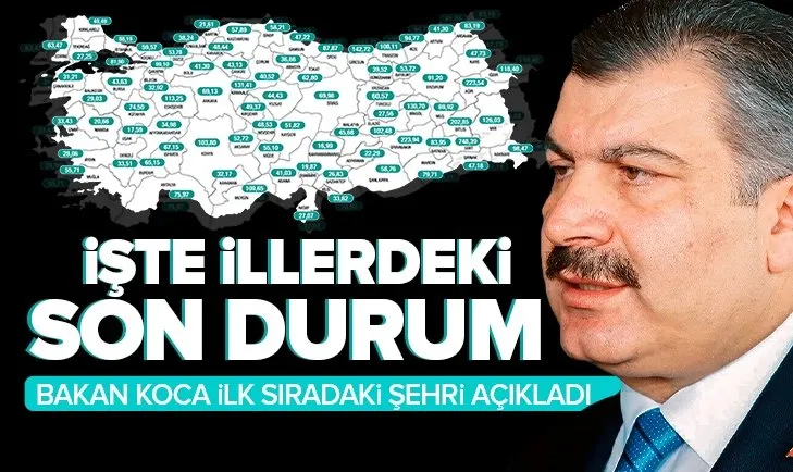Son dakika: Sağlık Bakanı Fahrettin Koca kritik verileri açıkladı! İşte vaka haritası