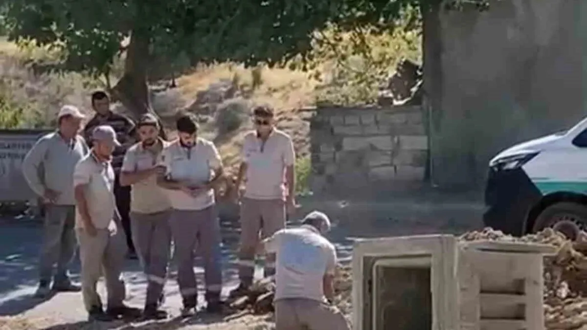 Doğalgaz borusu zarar gördü, korku dolu anlar yaşandı