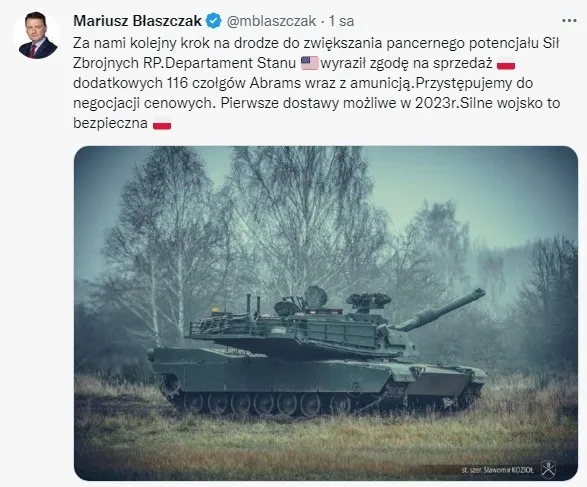 ABD’den Polonya’ya 116 Abrams tankı | Kararı Mariusz Blaszczak duyurdu