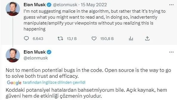 Twitter’ın açık kaynak koduna geçiş saati belli oldu! Elon Musk duyurdu! Twitter’da fake paylaşımlara karşı yeni güncelleme